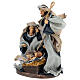 Natività su base 30 cm resina stoffa azzurra s3
