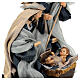 Holy Family statue 30 cm in resin blue cloth s4