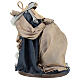 Holy Family statue 30 cm in resin blue cloth s6