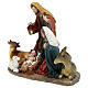 Nativity set with ox donkey and sheep, 30 cm, painted resin s3