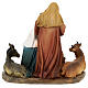 Holy Family statue with ox donkey sheep 30 cm colored resin s6