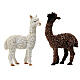 Couple alpacas crèche 10 cm résine colorée s1