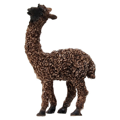 Duas alpacas em miniatura resina pintada para presépio com figuras altura média 10 cm 3