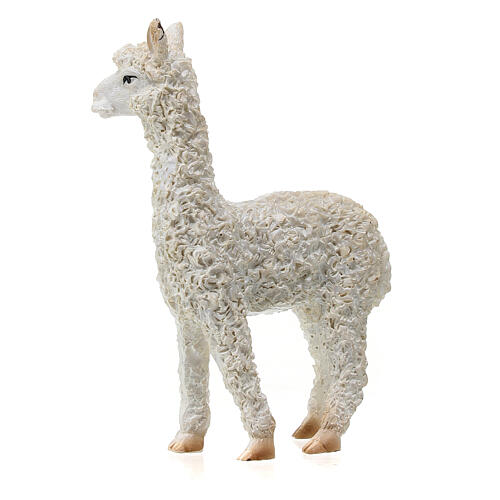 Duas alpacas em miniatura resina pintada para presépio com figuras altura média 10 cm 4