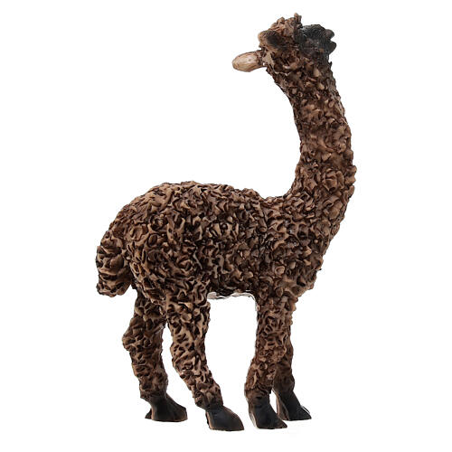 Duas alpacas em miniatura resina pintada para presépio com figuras altura média 10 cm 5