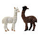 Duas alpacas em miniatura resina pintada para presépio com figuras altura média 10 cm s1