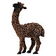 Duas alpacas em miniatura resina pintada para presépio com figuras altura média 10 cm s3