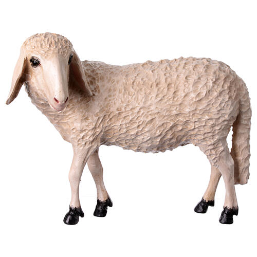 Statue mouton tête haute fibre de verre crèche 100 cm Lando Landi EXTÉRIEUR 1