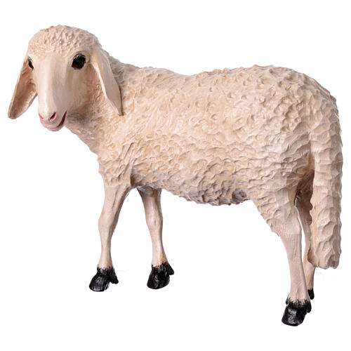 Statue mouton tête haute fibre de verre crèche 100 cm Lando Landi EXTÉRIEUR 3