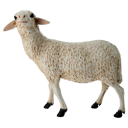 Statue mouton tête haute fibre de verre crèche 100 cm Lando Landi EXTÉRIEUR 1