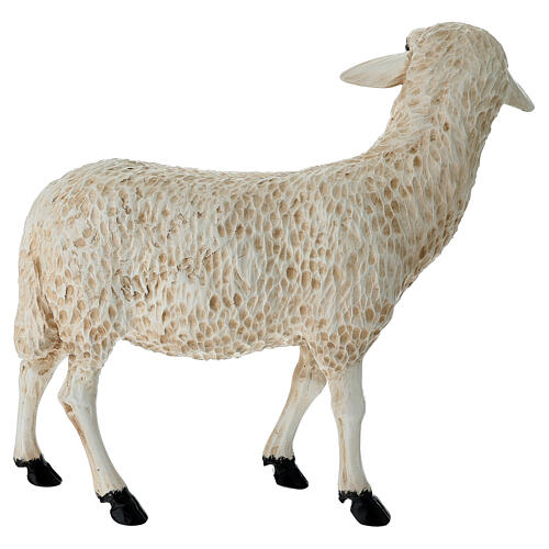 Statue mouton tête haute fibre de verre crèche 100 cm Lando Landi EXTÉRIEUR 6