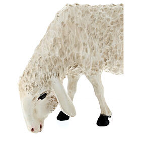 Statue mouton tête tournée fibre de verre crèche 100 cm Lando Landi EXTÉRIEUR