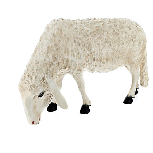 Statue mouton tête tournée fibre de verre crèche 100 cm Lando Landi EXTÉRIEUR 3