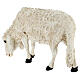 Statue mouton tête tournée fibre de verre crèche 100 cm Lando Landi EXTÉRIEUR s6