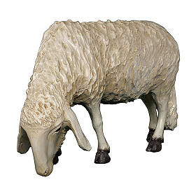 Sheep statue grazing Lando Landi nativity scene 100 cm fiberglass FOR OUTDOORS