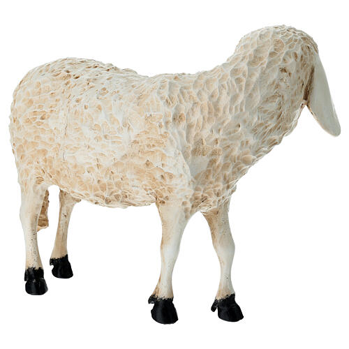 Statue mouton tête baissée fibre de verre crèche 100 cm Lando Landi EXTÉRIEUR 5