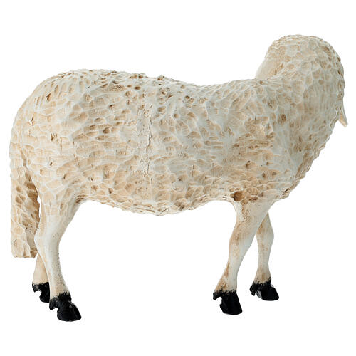 Statue mouton tête baissée fibre de verre crèche 100 cm Lando Landi EXTÉRIEUR 6