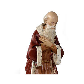 Wise Man on his knees, crystal eyes, statue for Lando Landi's Nativity Scene of 100 cm for OUTDOOR, fibreglass