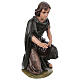 Young shepherd on his knee, Lando Landi's Nativity Scene of 100 cm, OUTDOOR statue, fibreglass with crystal eyes s5