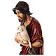 Statua Buon Pastore agnello 100 cm Lando Landi vetroresina occhi cristallo PER ESTERNO s4