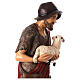 Statua Buon Pastore agnello 100 cm Lando Landi vetroresina occhi cristallo PER ESTERNO s6