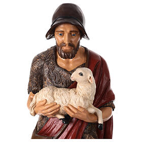 Statue Good Shepherd lamb 100 cm Lando Landi fiberglass crystal eyes FOR OUTDOORS