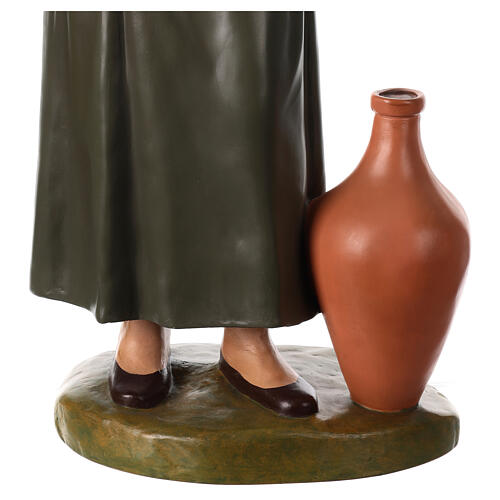 Pastorella anfora colombe vetroresina occhi cristallo presepe 100 cm ESTERNO Landi 5