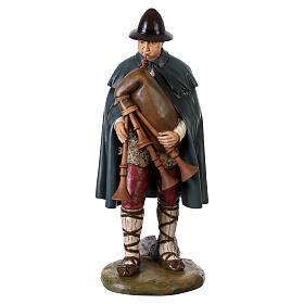 Bagpiper, Lando Landi's Nativity Scene of 100 cm, OUTDOOR statue, fibreglass with crystal eyes