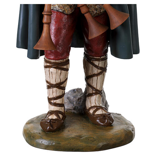Bagpiper, Lando Landi's Nativity Scene of 100 cm, OUTDOOR statue, fibreglass with crystal eyes 4