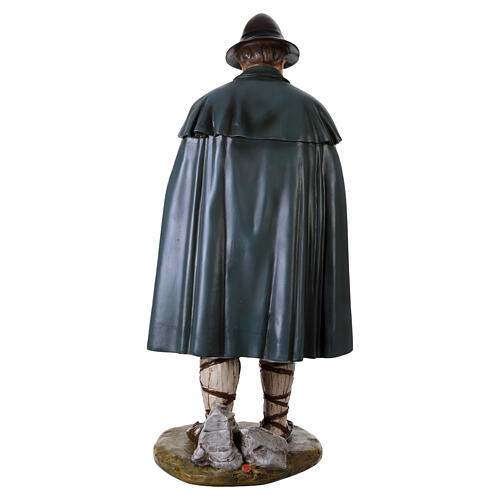 Bagpiper, Lando Landi's Nativity Scene of 100 cm, OUTDOOR statue, fibreglass with crystal eyes 11