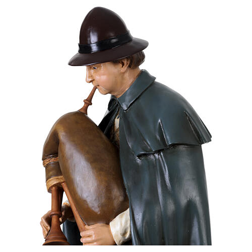 Bagpiper shepherd nativity 100 cm Lando Landi crystal eyes fiberglass FOR OUTDOORS 6