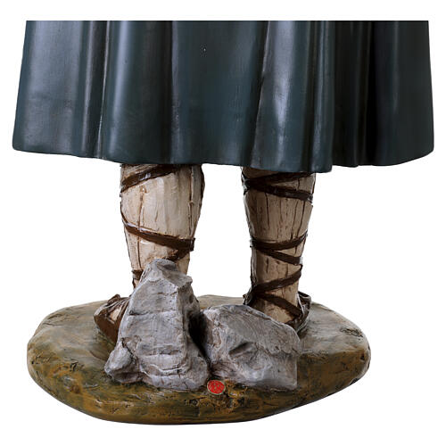 Bagpiper shepherd nativity 100 cm Lando Landi crystal eyes fiberglass FOR OUTDOORS 10