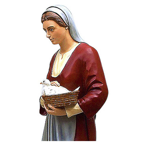 Pastora paloma 160 cm belén Lando Landi PARA EXTERIOR fibra de vidrio ojos cristal 3