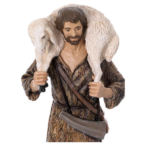 Guter Hirte, 160 cm, Lando Landi, Fiberglas, Kristallaugen, AUßEN 2