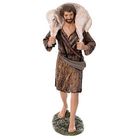 Good shepherd, Lando Landi's Nativity Scene of 160 cm, OUTDOOR statue, fibreglass with crystal eyes