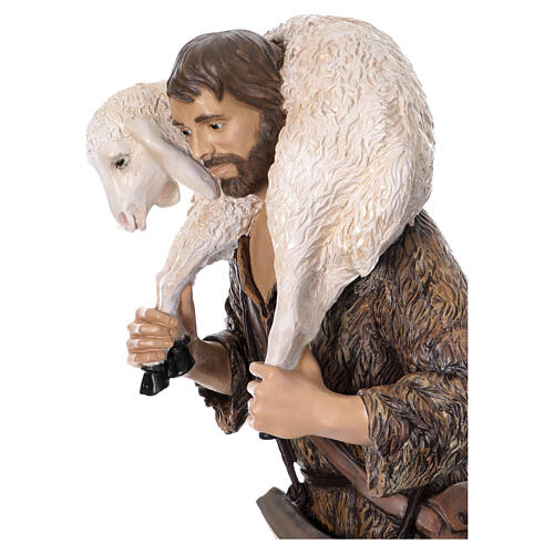 Good shepherd, Lando Landi's Nativity Scene of 160 cm, OUTDOOR statue, fibreglass with crystal eyes 5