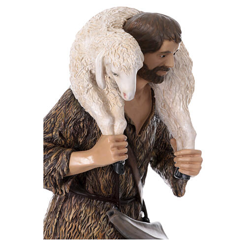 Good shepherd, Lando Landi's Nativity Scene of 160 cm, OUTDOOR statue, fibreglass with crystal eyes 9