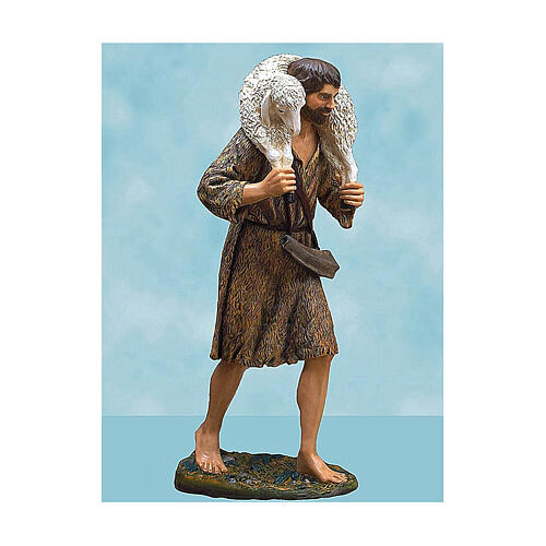 Statua Maria vetroresina occhi cristallo presepe Landi 160 cm esterno