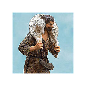 Good Shepherd statue 160 cm nativity Lando Landi fiberglass with crystal eyes FOR OUTDOORS