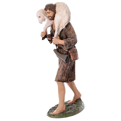 Good Shepherd statue 160 cm nativity Lando Landi fiberglass with crystal eyes FOR OUTDOORS 5