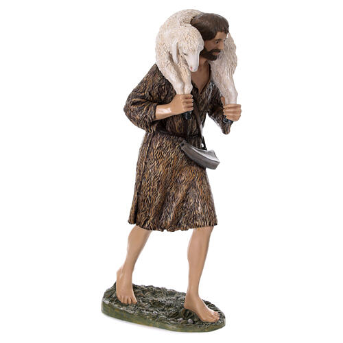 Good Shepherd statue 160 cm nativity Lando Landi fiberglass with crystal eyes FOR OUTDOORS 6