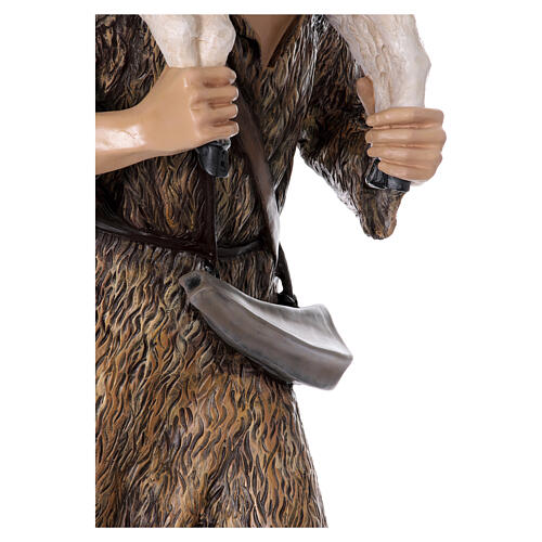 Good Shepherd statue 160 cm nativity Lando Landi fiberglass with crystal eyes FOR OUTDOORS 8