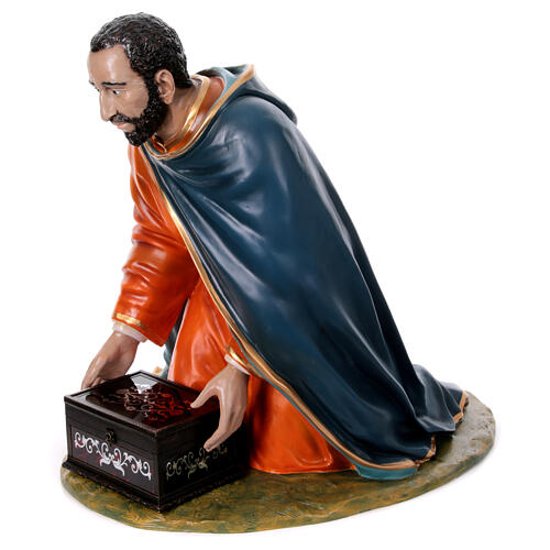 Trio Re Magi 160 cm presepe Lando Landi vetroresina occhi cristallo DA ESTERNO 7