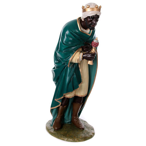 Trio Re Magi 160 cm presepe Lando Landi vetroresina occhi cristallo DA ESTERNO 11