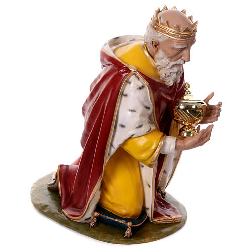 Trio Re Magi 160 cm presepe Lando Landi vetroresina occhi cristallo DA ESTERNO 12