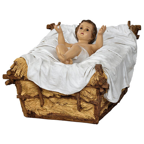 Complete Nativity Scene of 160 cm by Lando Landi, 15 fibreglass statues with crystal eyes for OUTDOOR 3