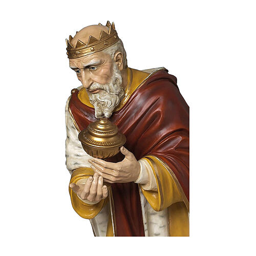 Belén completo 160 cm Lando Landi 15 piezas fibra de vidrio ojos cristal PARA EXTERIOR 10