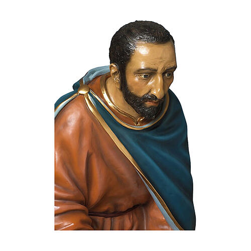 Presepe intero 160 cm Lando Landi 15 pz vetroresina occhi cristallo DA ESTERNO 9