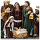 Complete nativity scene set 35 cm painted resin 35x20x10 cm s2