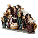 Complete nativity scene set 35 cm painted resin 35x20x10 cm s3